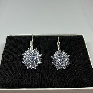 BLING blue diamond earrings